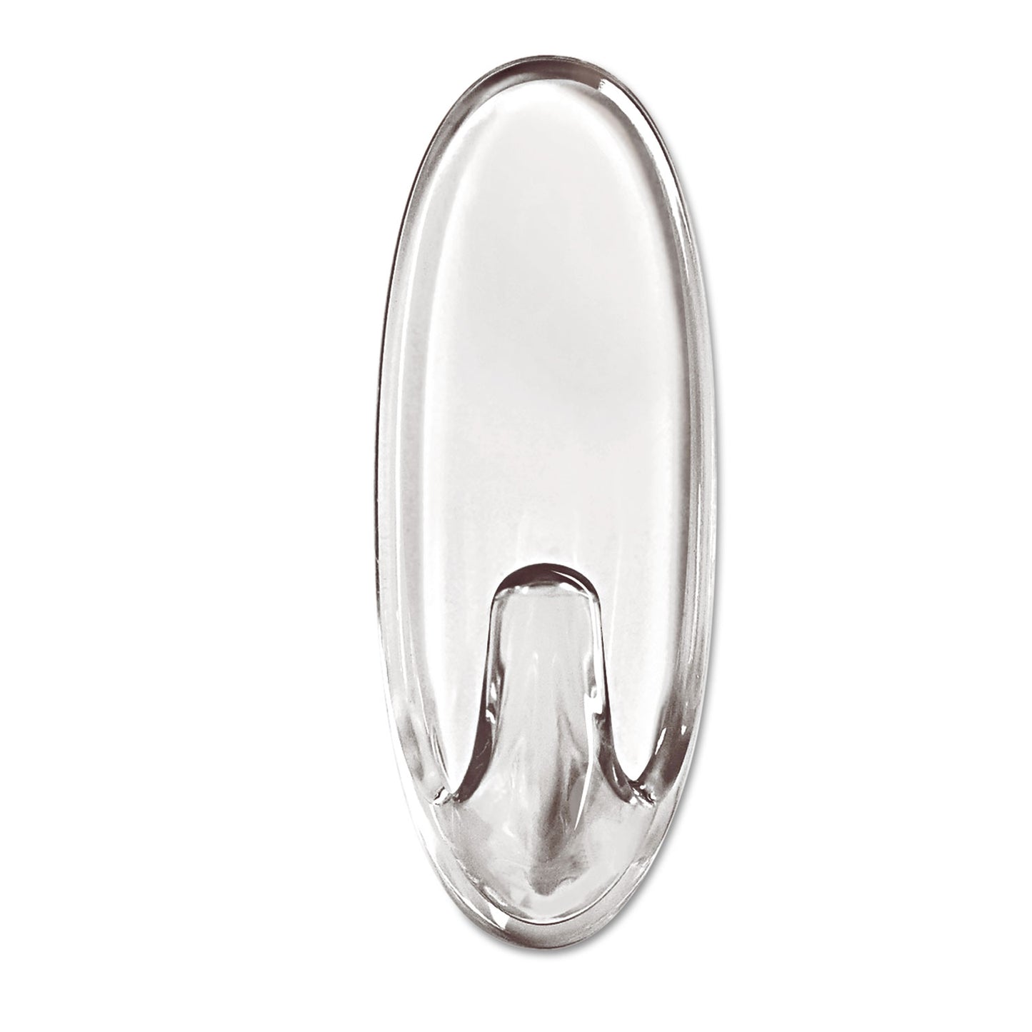 Medium Clear Hooks, Plastic, Supports 2 lb, 2/Pack