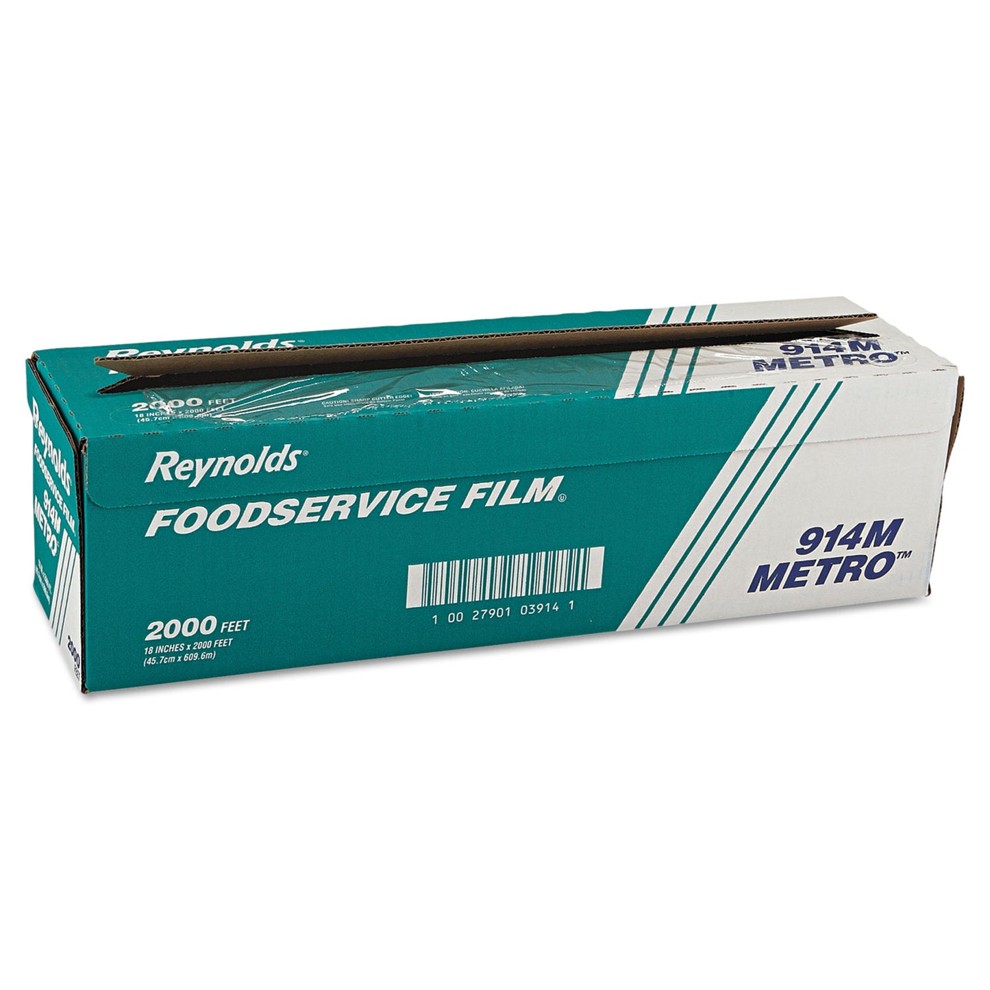 Metro Light-Duty PVC Film Roll with Cutter Box, 18" x 2,000 ft