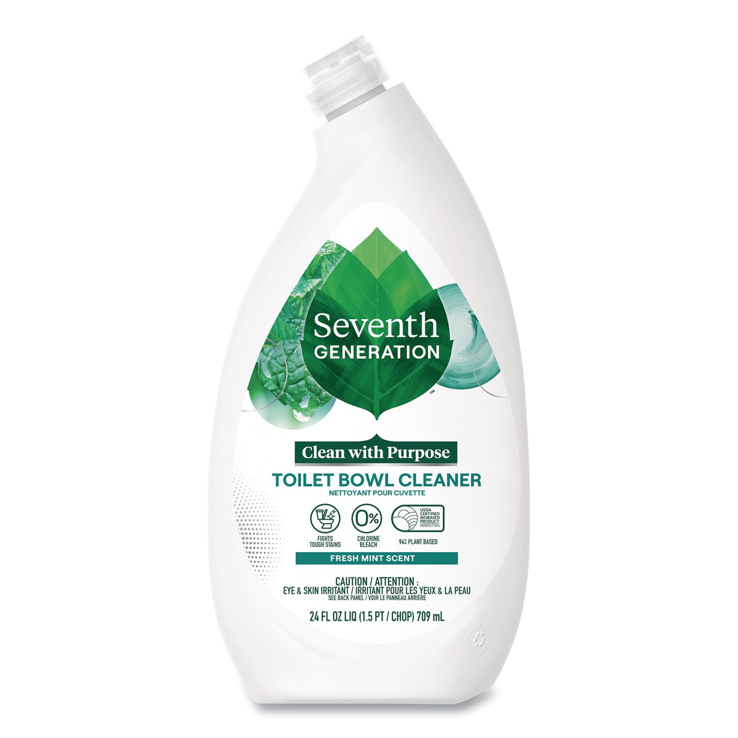 Toilet Bowl Cleaner, Fresh Mint Scent, 24 oz Bottle