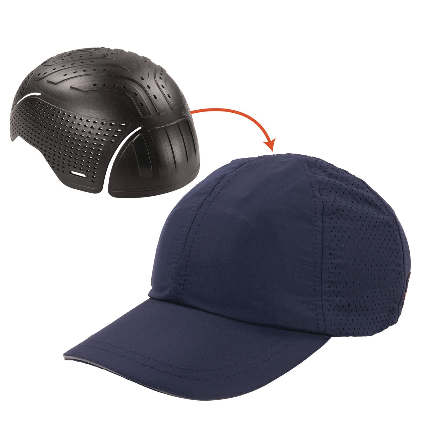 Skullerz 8947 Lightweight Baseball Hat and Bump Cap Insert, Front Brim, X-Small to Small (6.25 to 7.25), 0.2" Insert, Navy