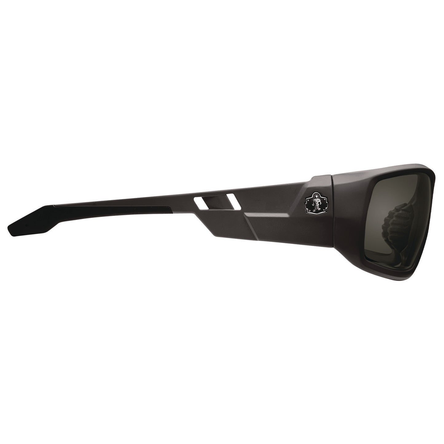 Skullerz ODIN Anti-Scratch Enhanced Anti-Fog Safety Glasses, Matte Black Full Frame, Smoke Dual Lens