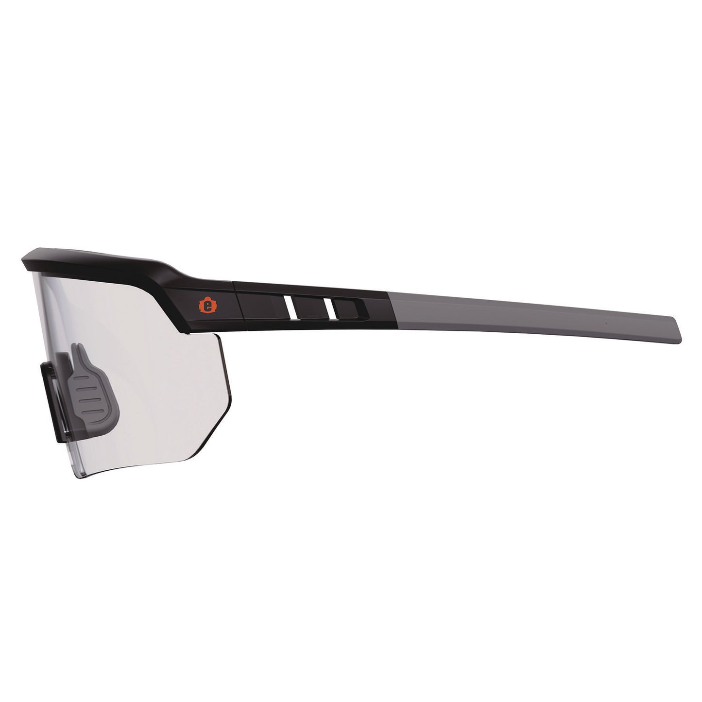 Skullerz AEGIR Safety Glasses, Matte Black Half Frame, Clear Single Lens