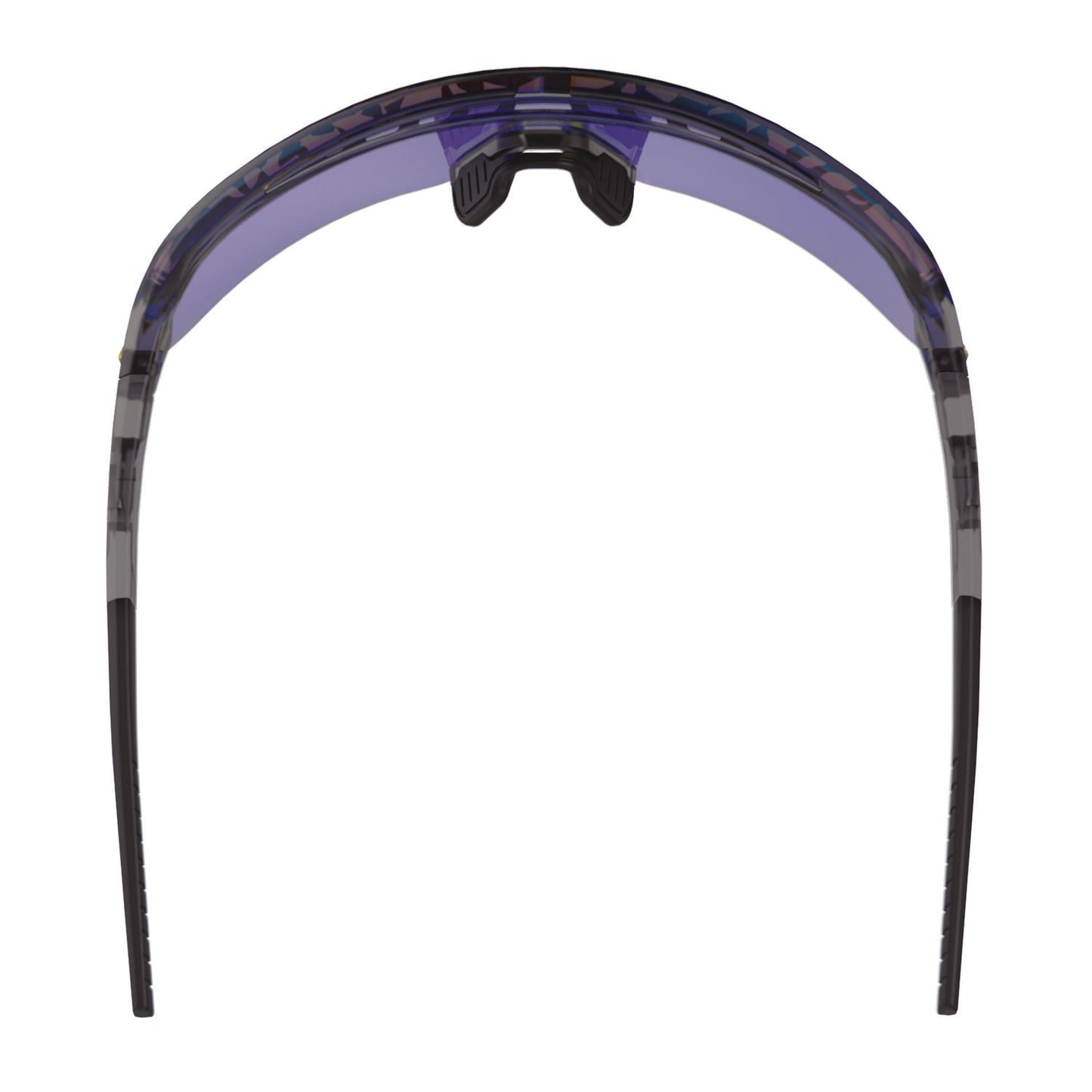 Skullerz AEGIR Safety Glasses, Clear Smoke Half Frame, Mirrored Blue Single Lens