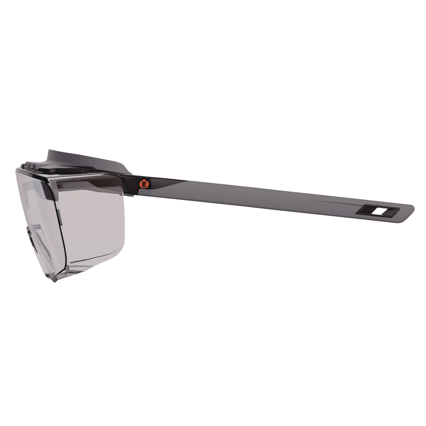 Skullerz OSMIN Safety Glasses, Matte Black Half Frame OTG, Clear Single I/O Lens