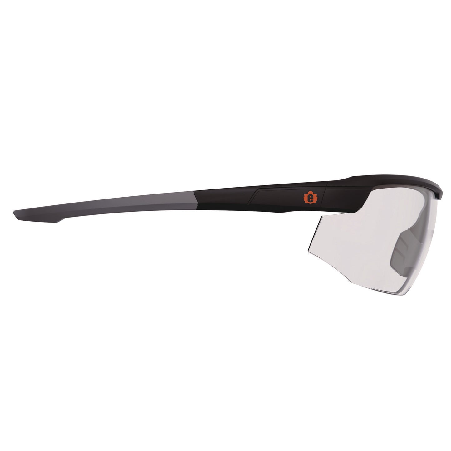 Skullerz SKOLL Anti-Scratch Enhanced Anti-Fog Safety Glasses, Matte Black Half Frame, Clear Single Lens