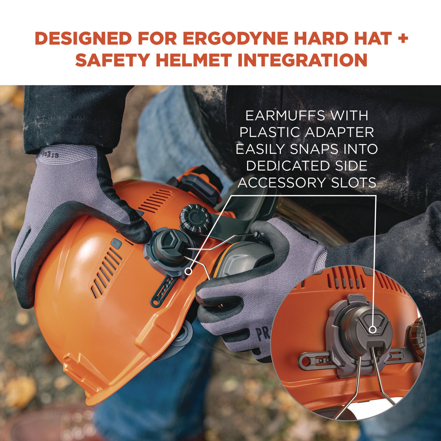 Skullerz 8880 NRR 26dB Hard Hat Mounted Earmuffs, Cap-Style Front Brim, 26 dB NRR, Black/Red