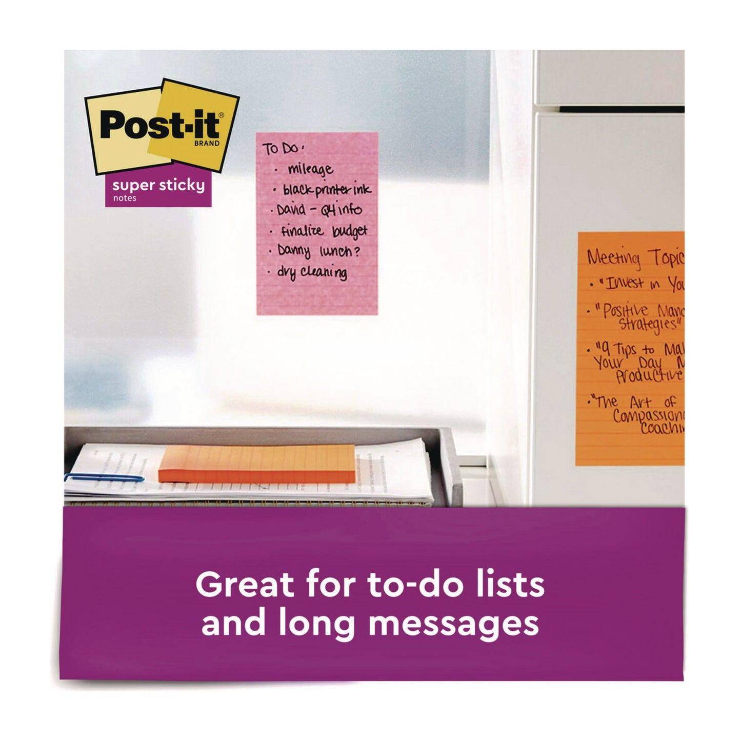 Note Pads in Summer Joy Color Collection Colors, 4" x 6", Note Ruled, 90 Sheets/Pad, 5 Pads/Pack