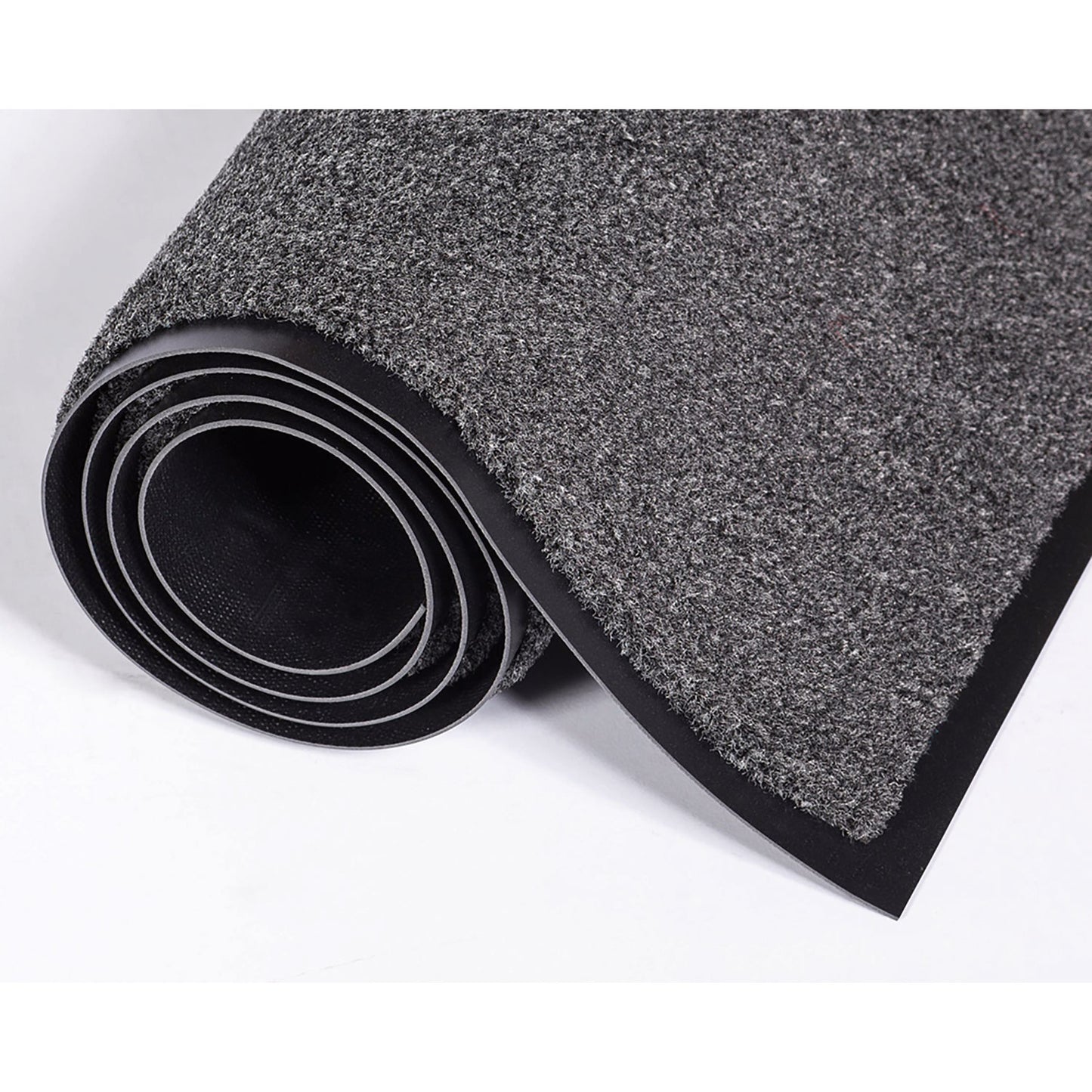 Rely-On Olefin Indoor Wiper Mat, Rectangular, Charcoal Gray Cut Pile Surface, 36" x 10 ft