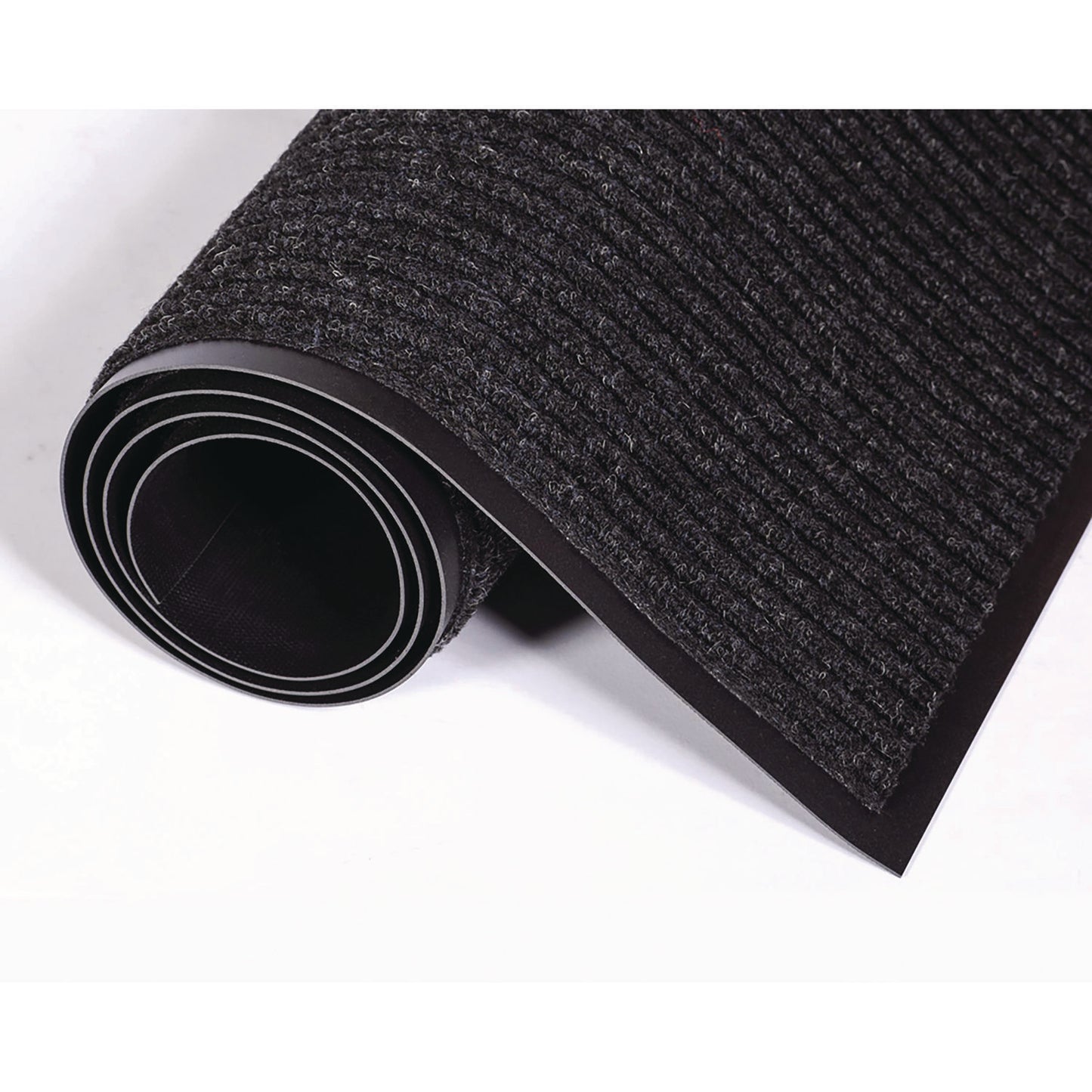 Needle-Rib Wiper/Scraper Mat, Rectangular, Charcoal Gray Ribbed Surface, 36" x 48"