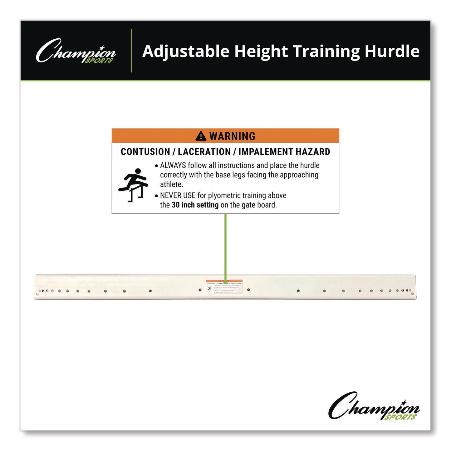 Adjustable Training Hurdle, 41" x 14", 1" Tube dia