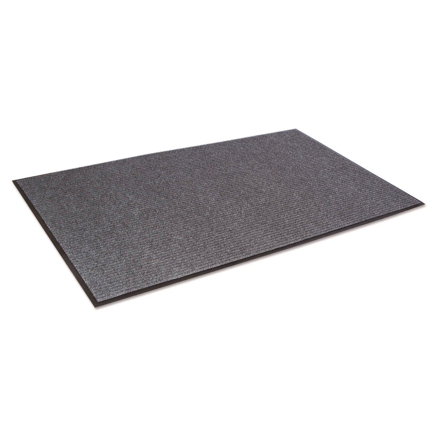 Needle-Rib Wiper/Scraper Mat, Rectangular, Gray Ribbed Surface, 36" x 10 ft