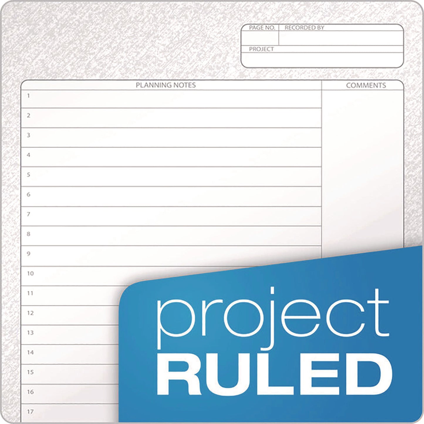 Docket Gold Planner, Project-Management Format with Narrow Ruling, Black Paperboard Cover, (70) 8.5 x 6.75 Sheets