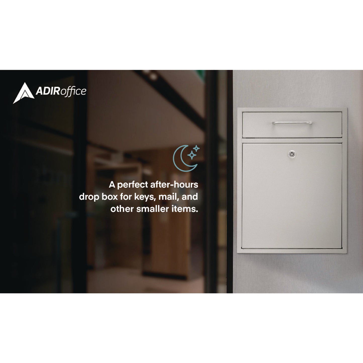 Large Ultimate Secure Drop Box Wall Mounted Mail Box, 11.2 x 4.7 x 16.2, White