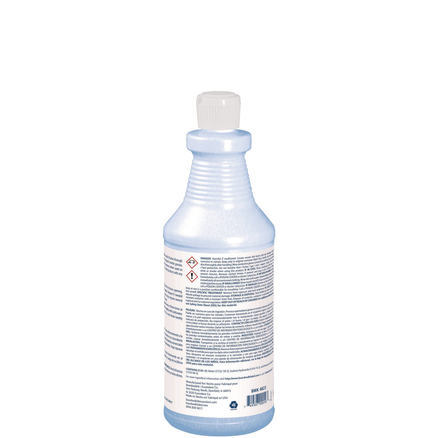 Industrial Strength Alkaline Drain Cleaner and Clog Remover, 32 oz Bottle