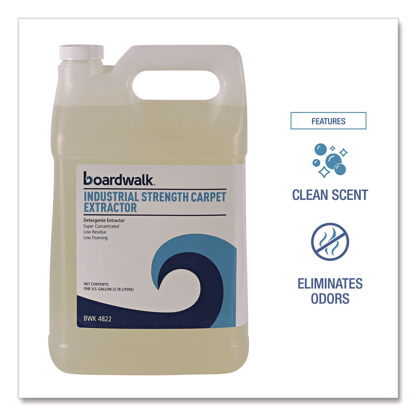 Industrial Strength Carpet Extractor, Clean Scent, 1 Gal Bottle