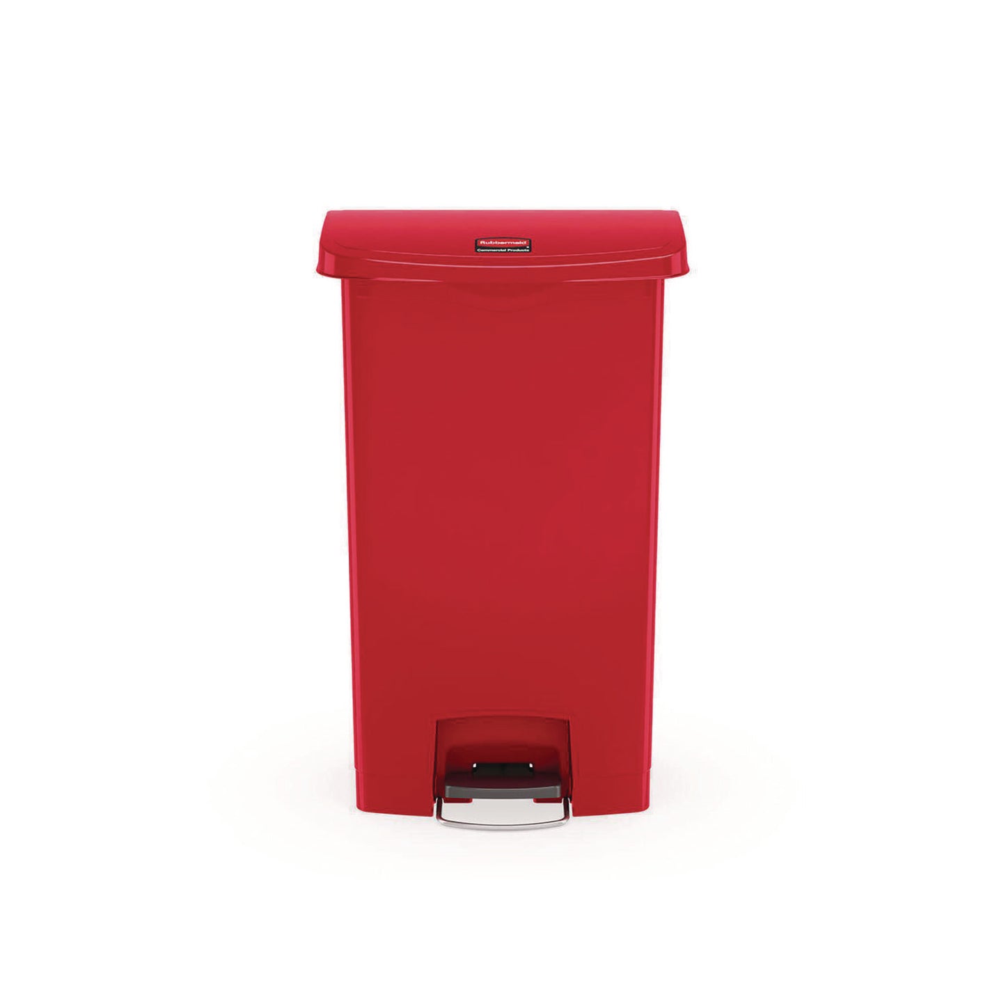 Streamline Resin Step-On Container, Front Step Style, 13 gal, Polyethylene, Red