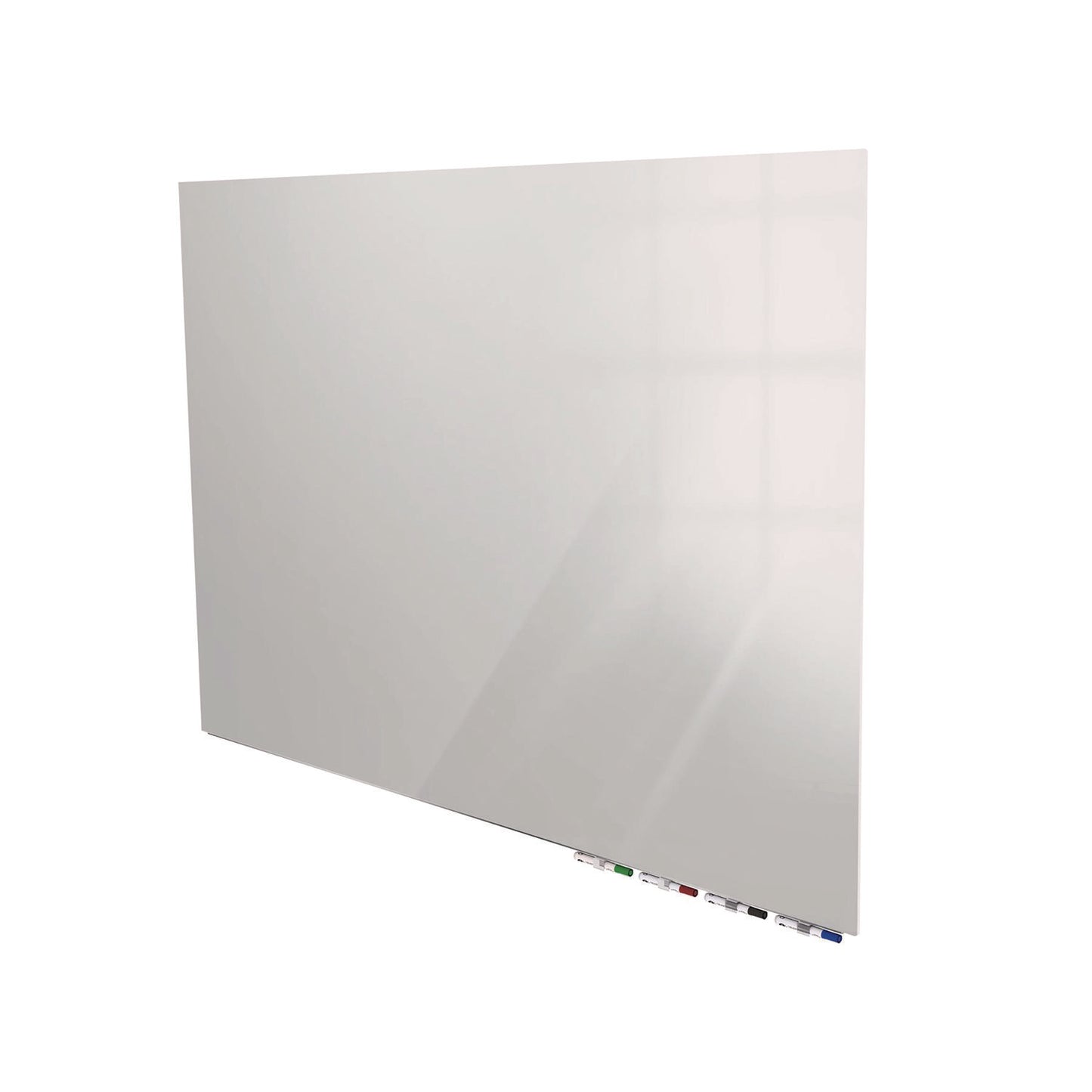 Aria Low-Profile Frameless Magnetic Glassboard, 120" x 48", Gray Surface
