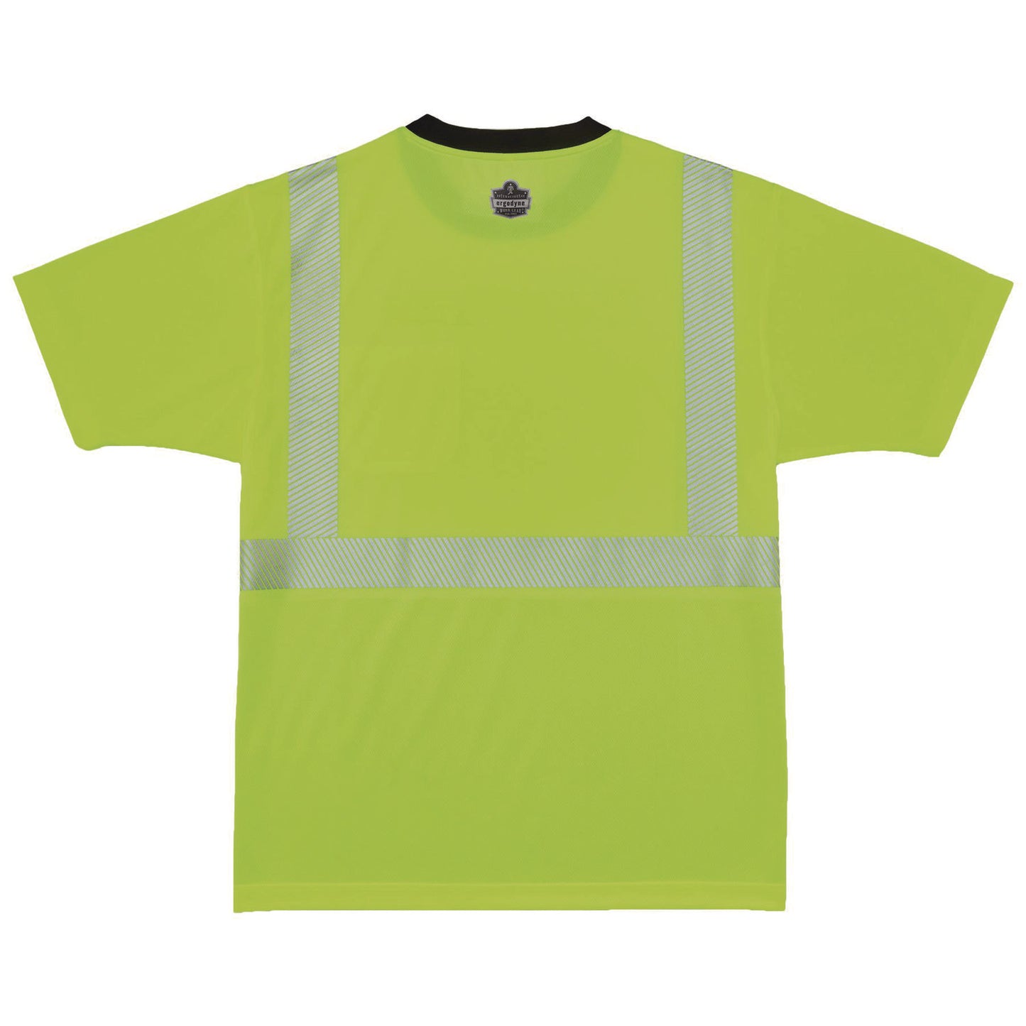 GloWear 8280BK Class 2 Performance T-Shirt with Black Bottom, 7X-Large Long, Lime