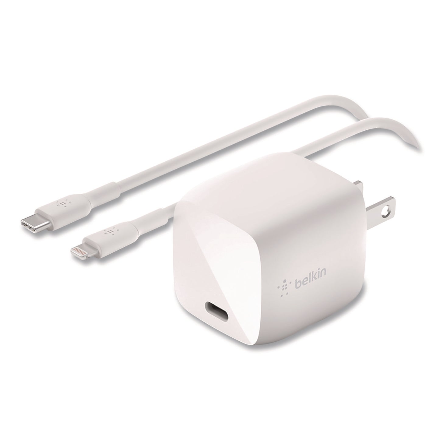 BOOST CHARGE USB-C PD 3.0 PPS Wall Charger + USB-C to Lightning Cable, White