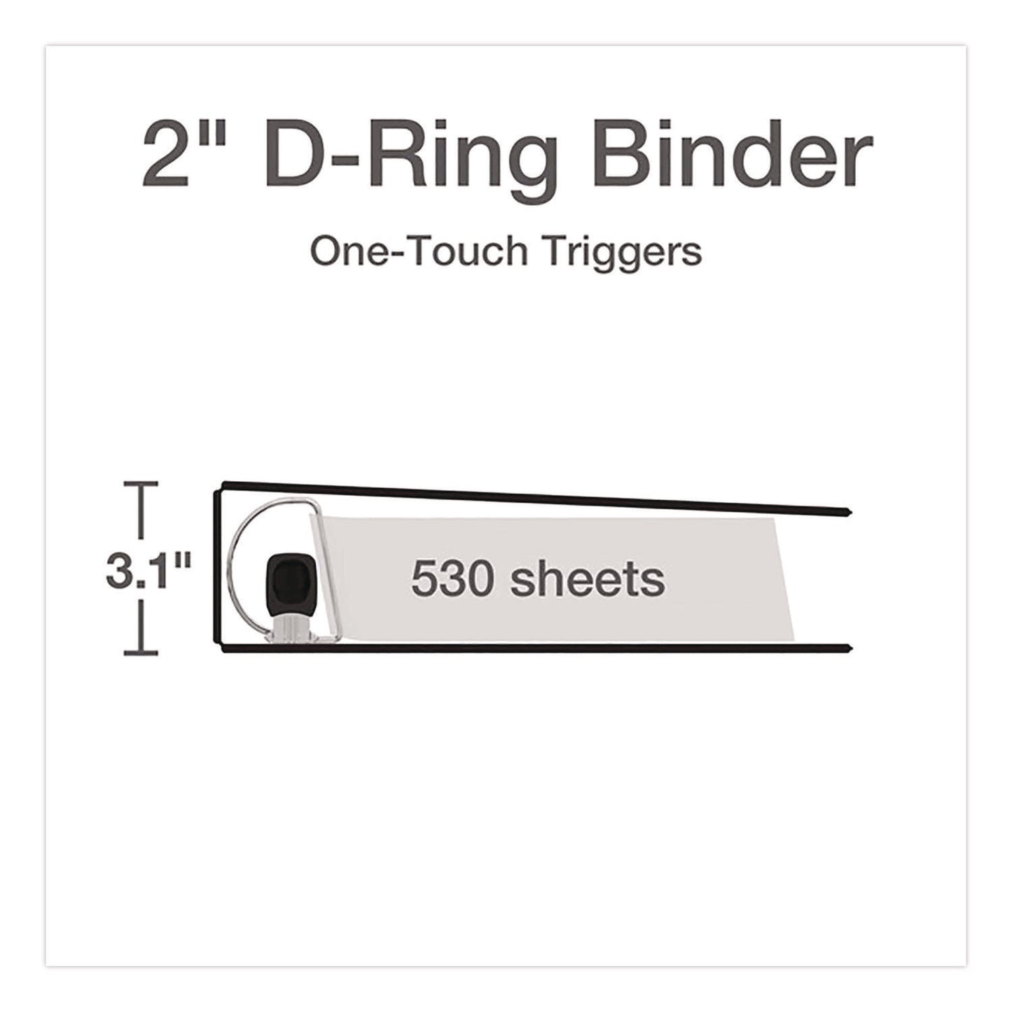 Premier Easy Open Clearvue Locking Slant-D Ring Binder, 3 Rings, 2" Capacity, 11 X 8.5, Black