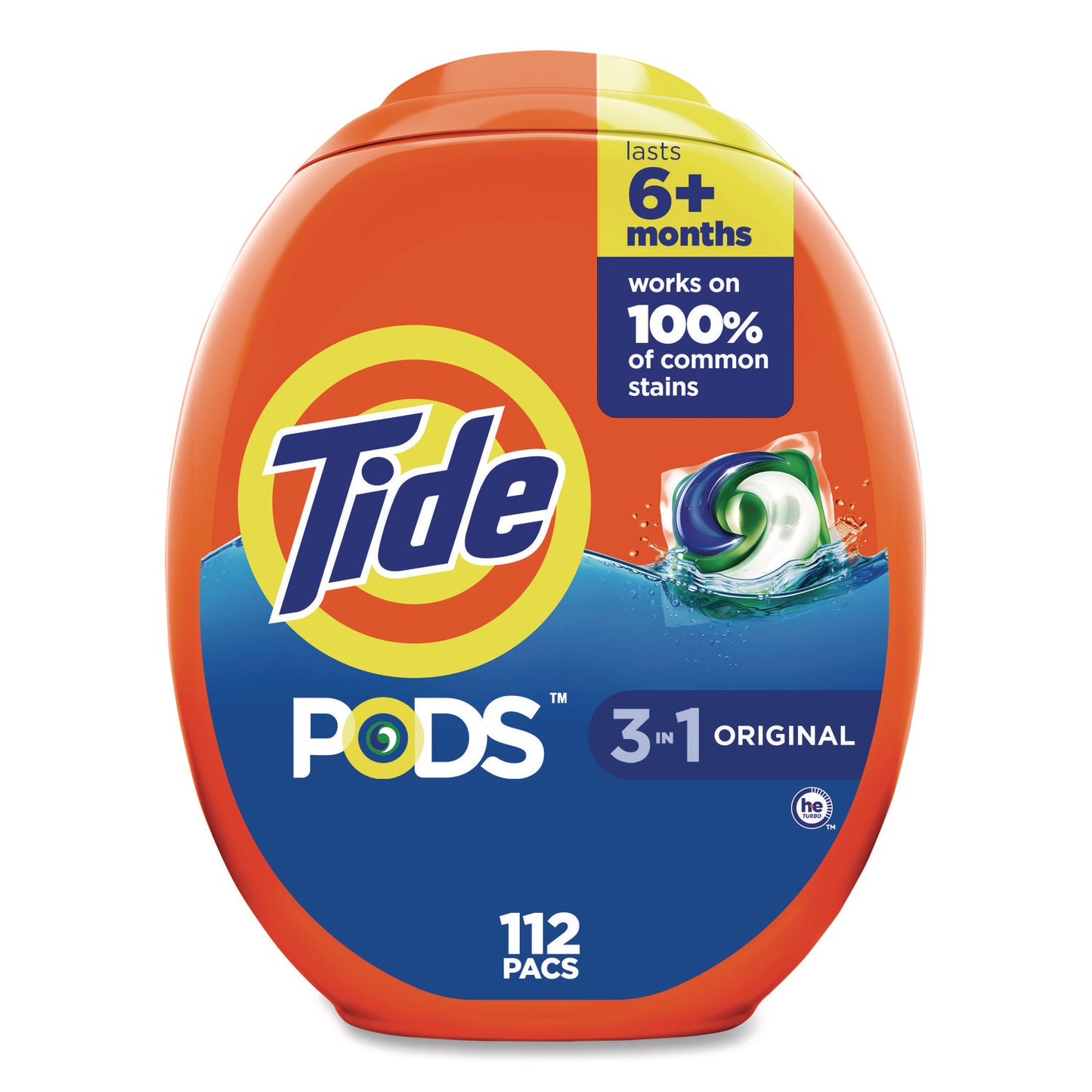 PODS Laundry Detergent, Pods, Tide Original Scent, 112 Pods/Tub