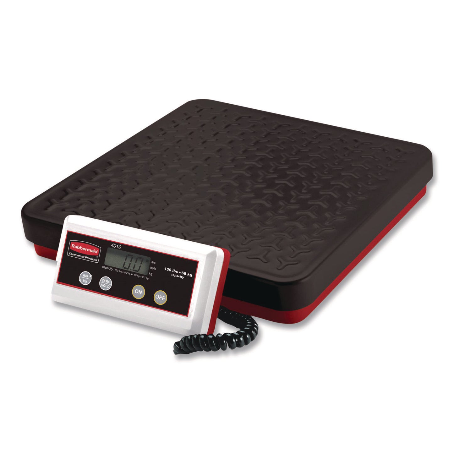 Digital Receiving Scale, 150 lb Capacity, Black/Red