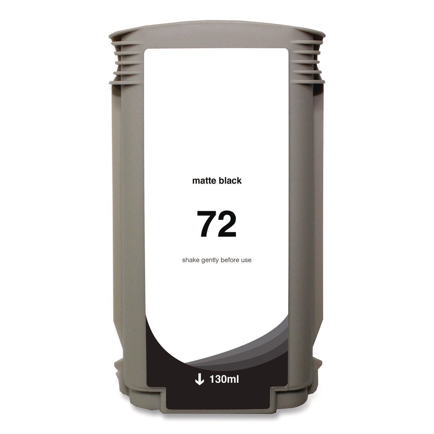 Remanufactured Matte Black High-Yield Ink, Replacement for 72 (C9403A), 130 mL
