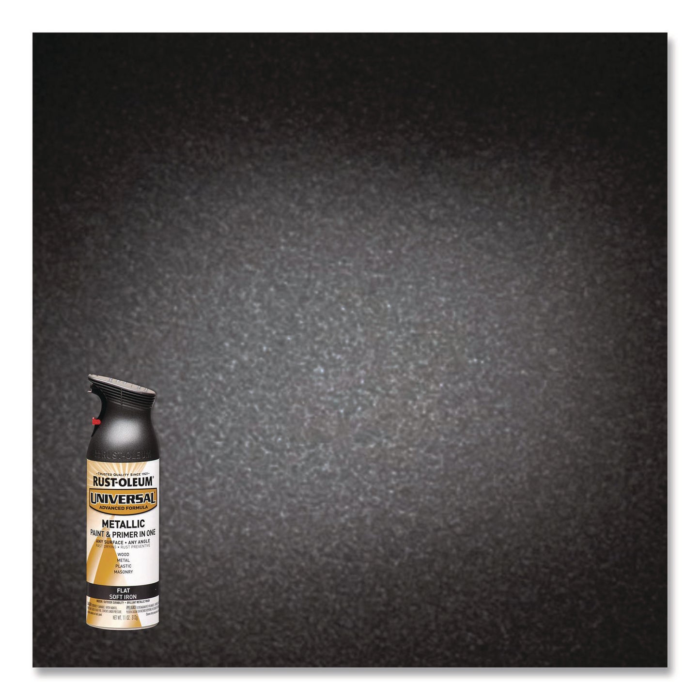 Universal Premium Spray Paint, Flat Iron, 12 oz Aerosol Can