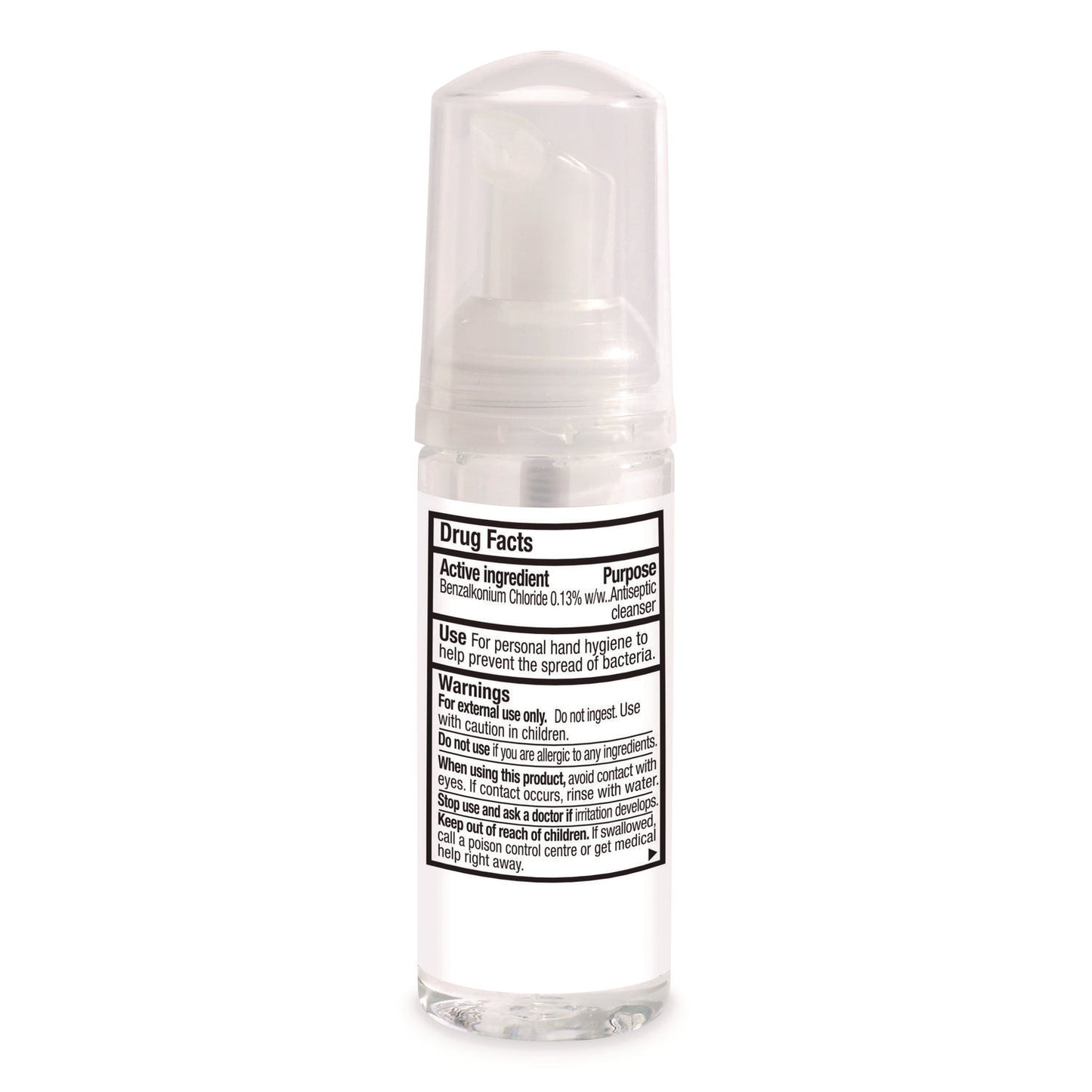 Alcohol-Free Foam Hand Sanitizer, 1.5 Oz Pump Bottle, Unscented