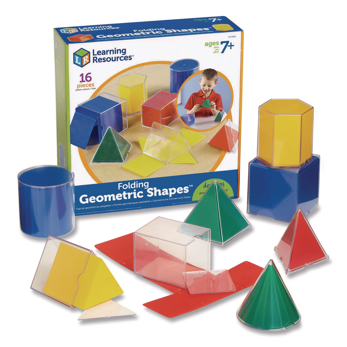 Folding Geometric Shapes, Grades 2 to 6, 16 Pieces