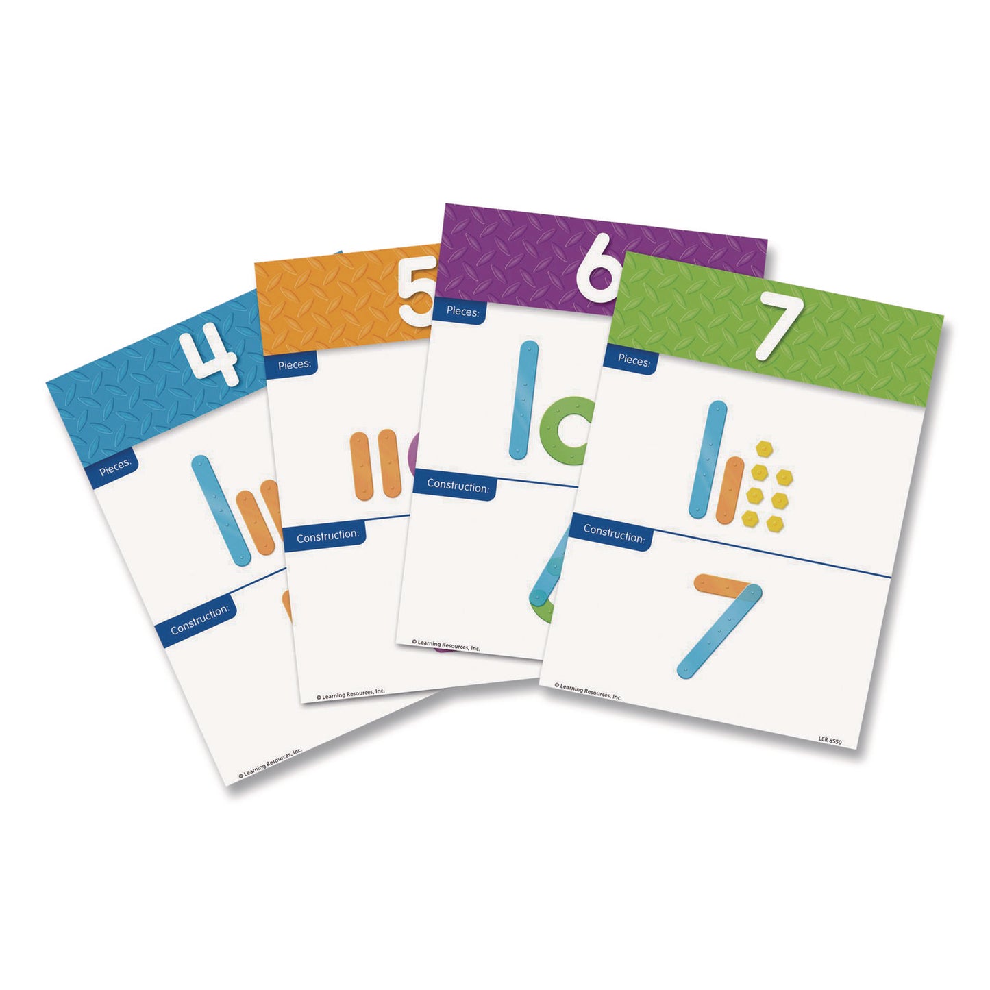 Number Construction Activity Set, Pre-K to K, 50 Pieces