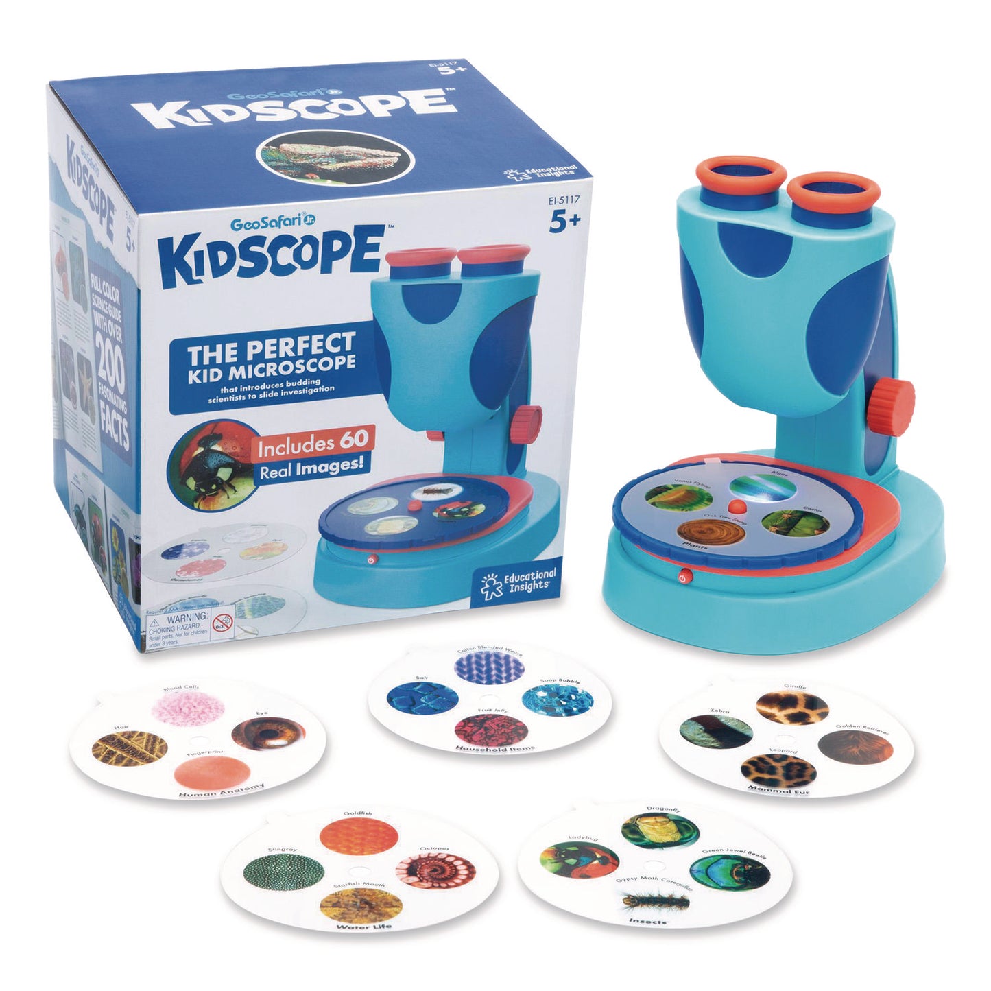 GeoSafari Jr. Kidscope, Ages 5 and Up, 3x Magnification, Blue