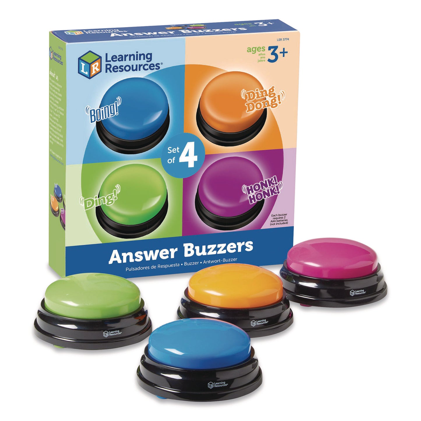 Answer Buzzers, Ages 3 and Up, 4 Buzzers