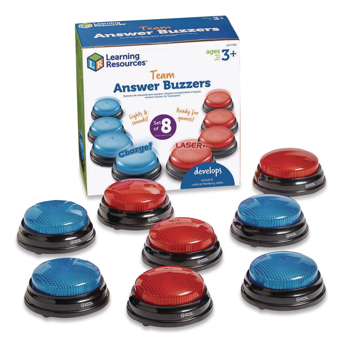 Team Answer Buzzers, Ages 3 and Up, 4 Buzzers