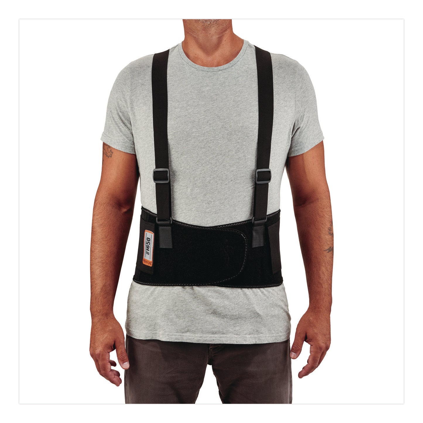 ProFlex 1650 Economy Elastic Back Support Brace, 2X-Large, 42" to 46" Waist, Black