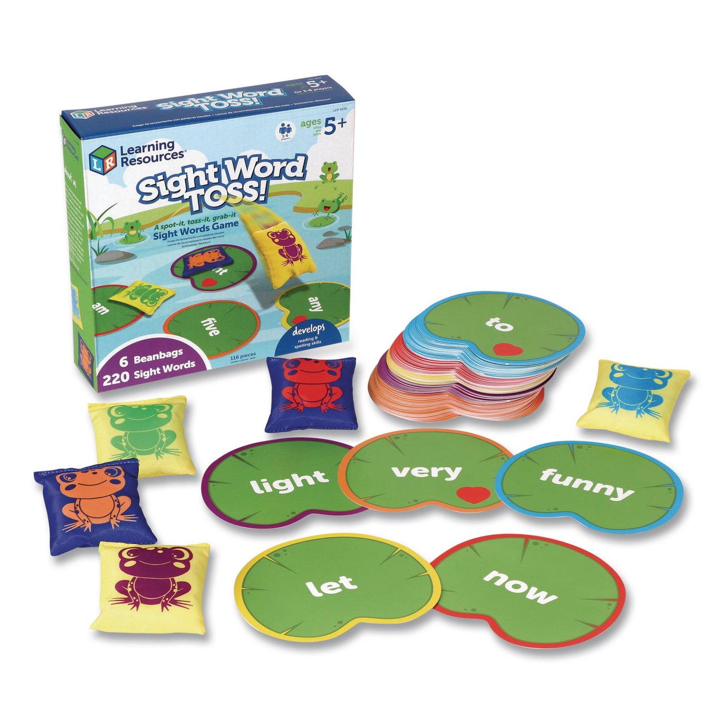 Sight Word Toss, 1 to 6 Players, Grades 1 to 3, 220 Pieces