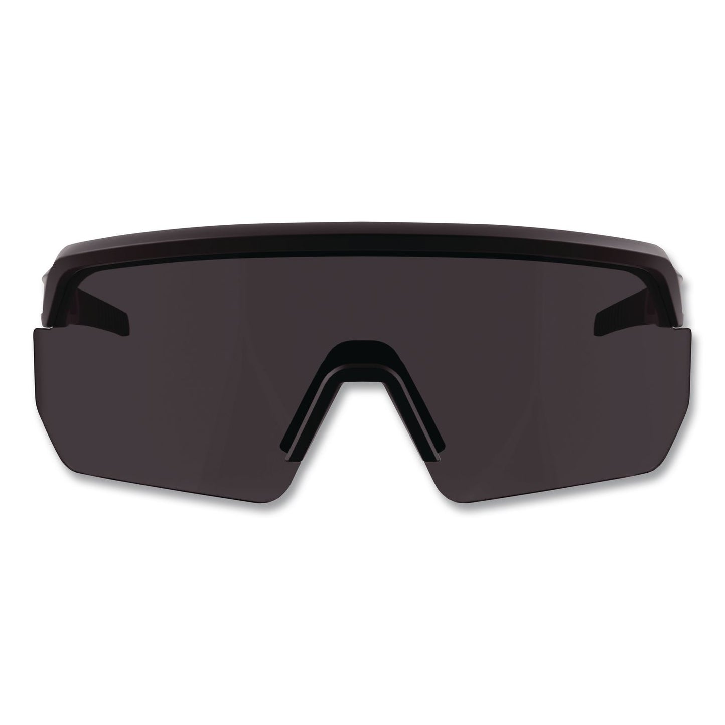 Skullerz AEGIR Color Enhancing Safety Glasses, Matte Black Half Frame, High Contrast Smoke Shade 2 VLT Single Lens