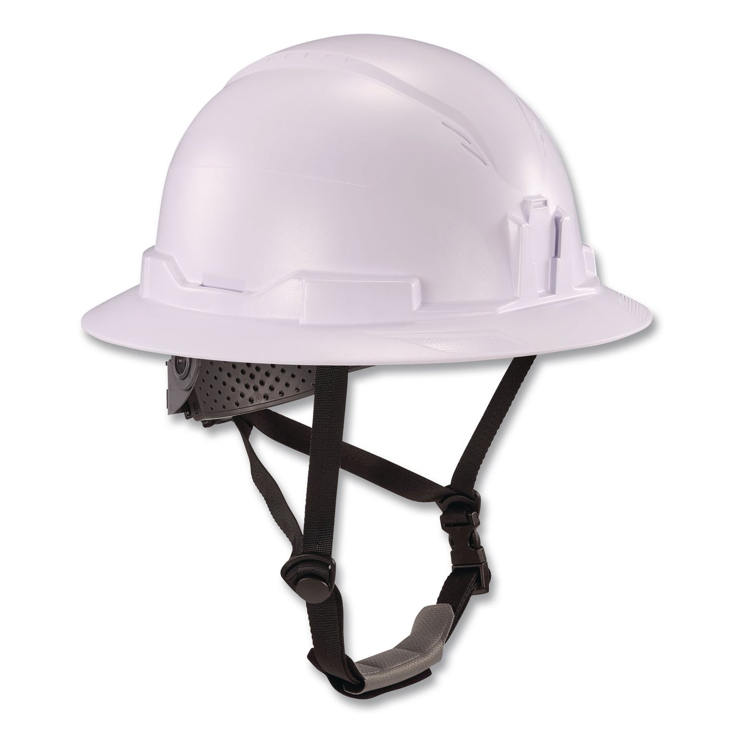 Skullerz 8963 Full Brim Class E Safety Helmet, 6-Point Standard Ratchet Suspension, One Size Fits Most (6.5 to 8), White