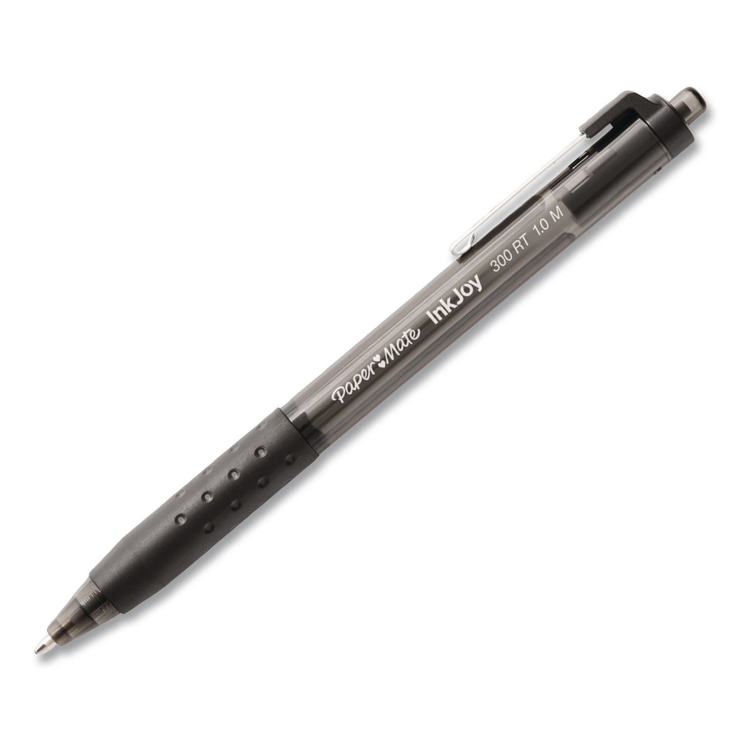 InkJoy 300 RT Ballpoint Pen, Retractable, Medium 1 mm, Black Ink, Black Barrel, 8/Pack