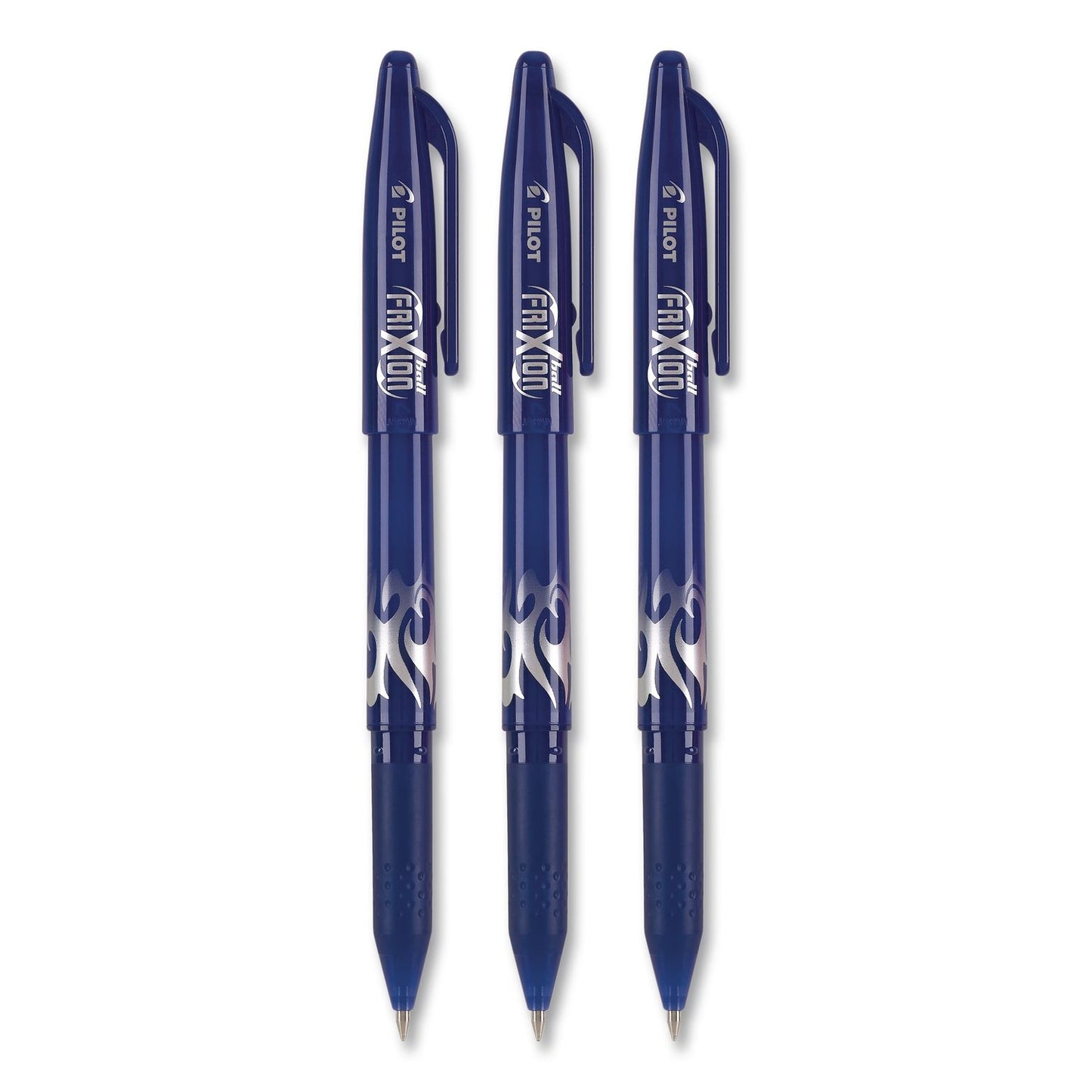 FriXion Ball Erasable Gel Pen, Stick, Fine 0.7 mm, Blue Ink, Blue Barrel, 3/Pack