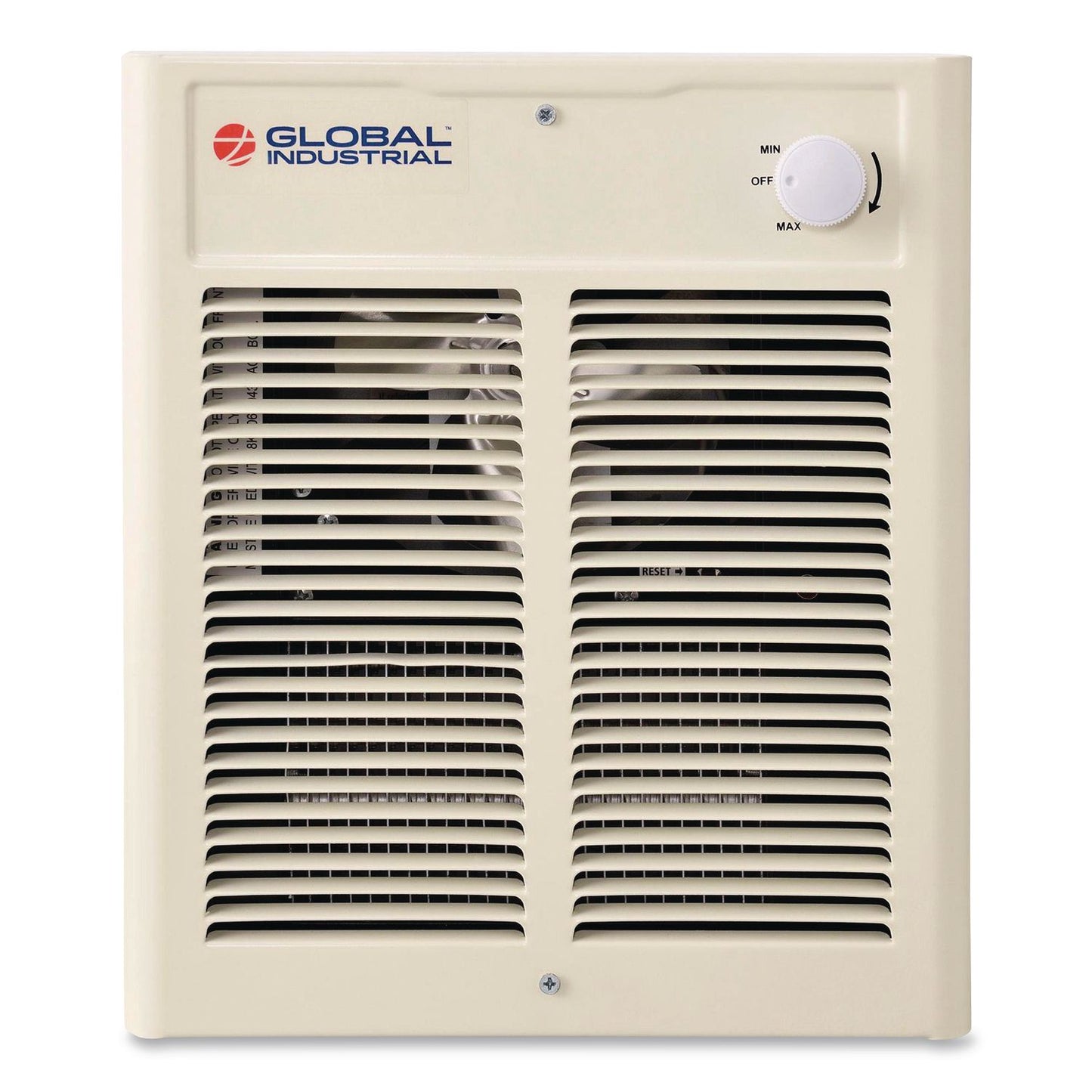 Fan Forced Wall Heater, Shaded Pole Motor, 2,000 W, 10.63 x 4.75 x 12.25, White