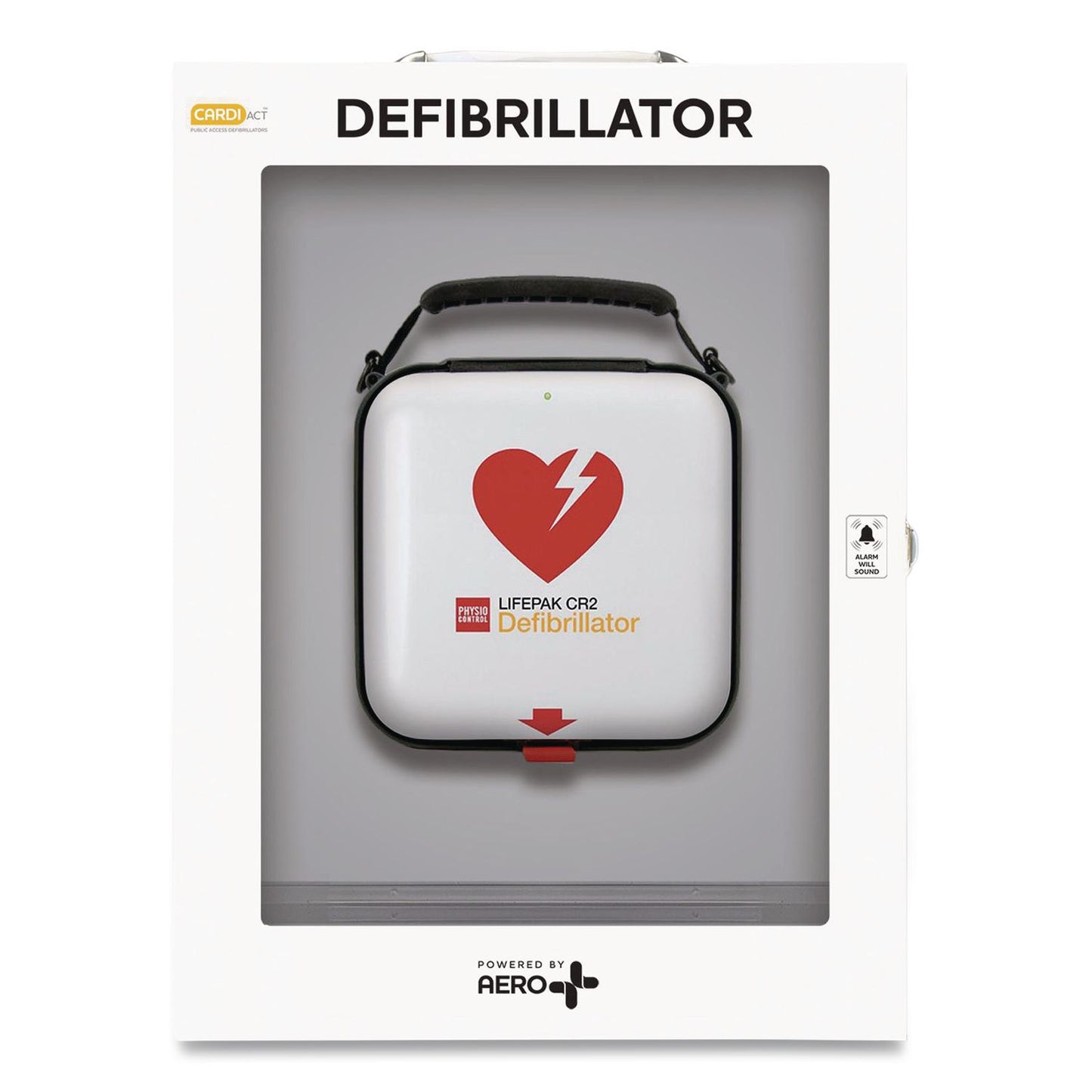 LIFEPAK CR2 Wi-Fi Alarmed Cabinet, Semi-Automatic, English, Handle