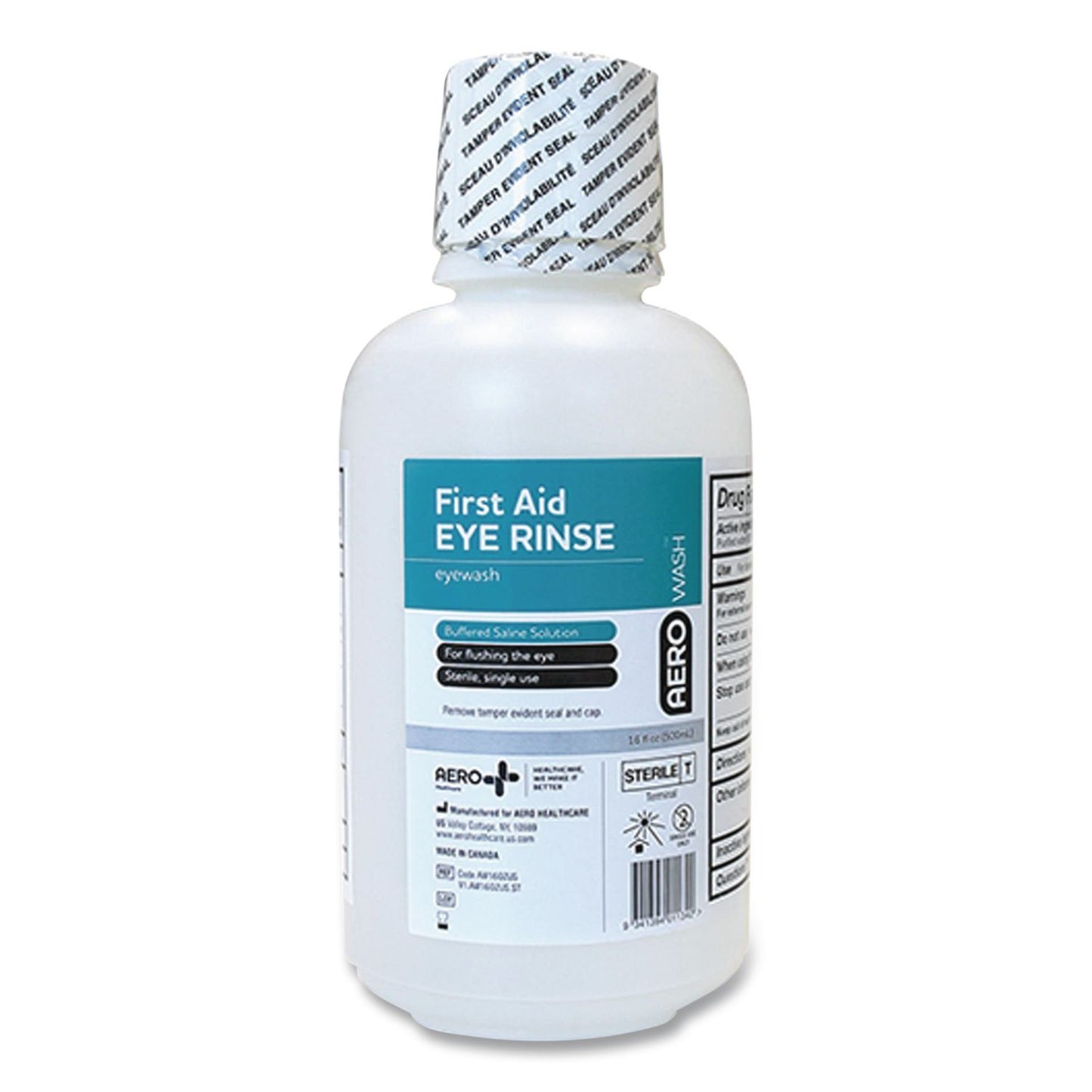 Emergency Eyewash Station Wall Cabinet, 16 oz Bottle, 2 Bottles/Station