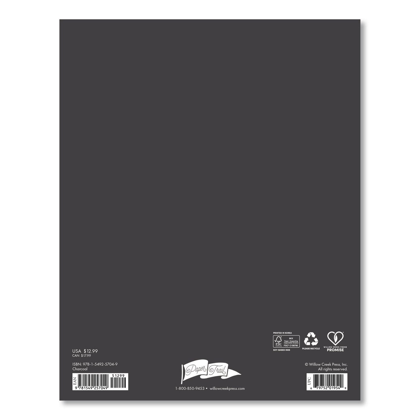 Charcoal Monthly Planner, 9.5 x 7.5, Charcoal Cover, 12-Month (Jan to Dec): 2026