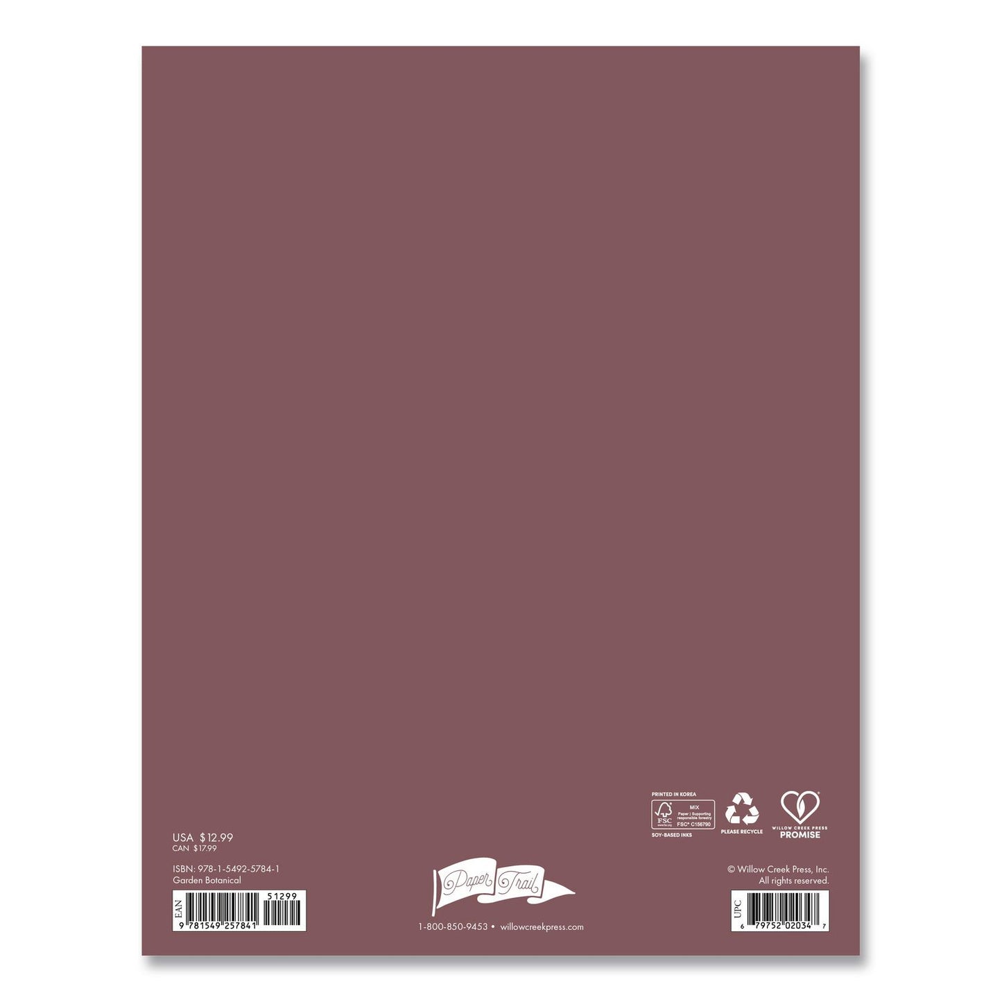 Garden Botanical Booklet Monthly Planner, 9.5 x 7.5, Multicolor Cover, 12-Month (Jan to Dec): 2026