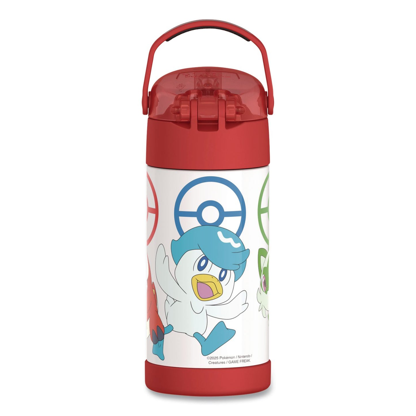 FUNtainer Pokemon Stainless Steel Vacuum Insulated Water Bottle, 12 oz, Multicolor