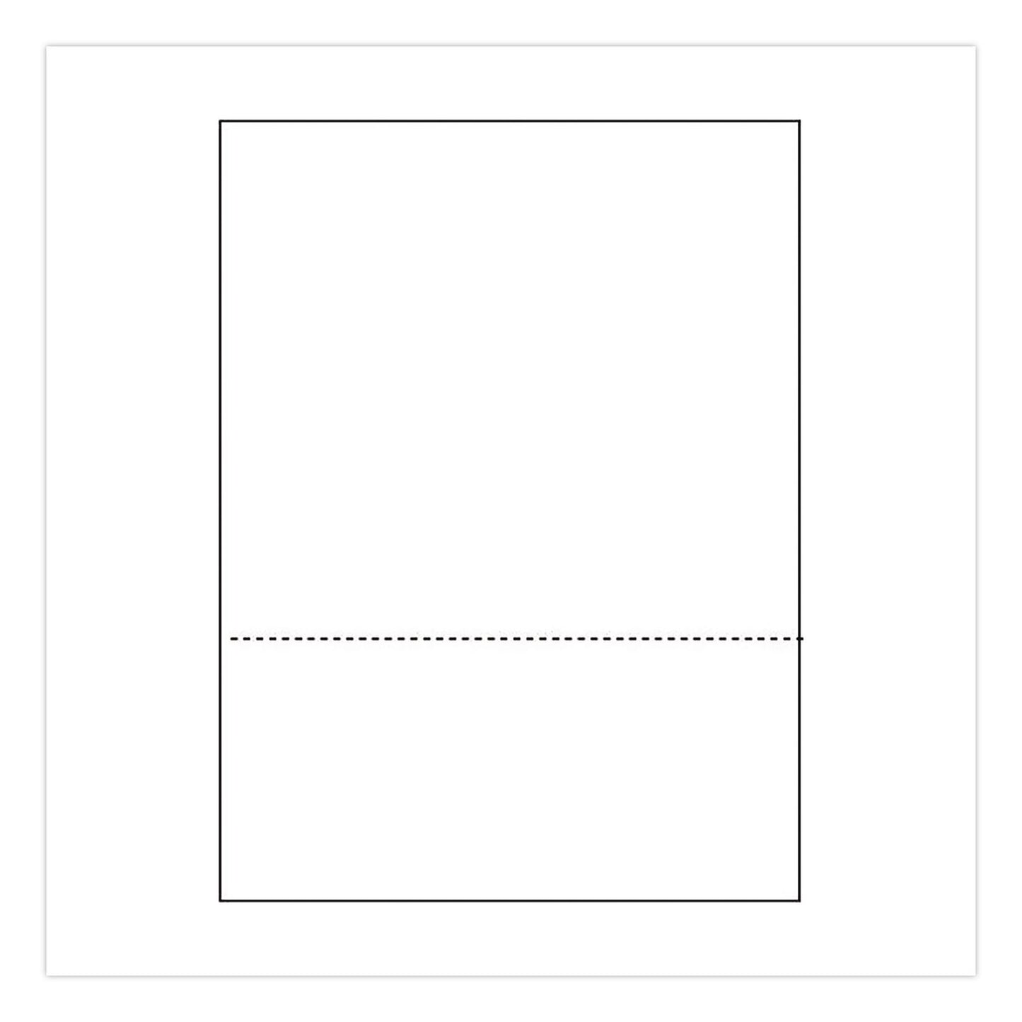 Perforated Laser Cut Sheets, 92 Bright, Micro-Perforated 3.67" from Bottom, 20 lb Bond Weight, 8.5 x 11, White, 500/Ream