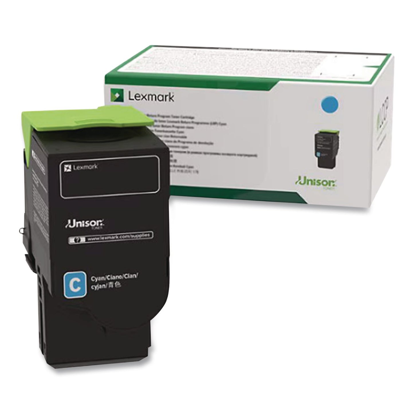 80c1sc0 Return Program Toner, 2,000 Page-Yield, Cyan