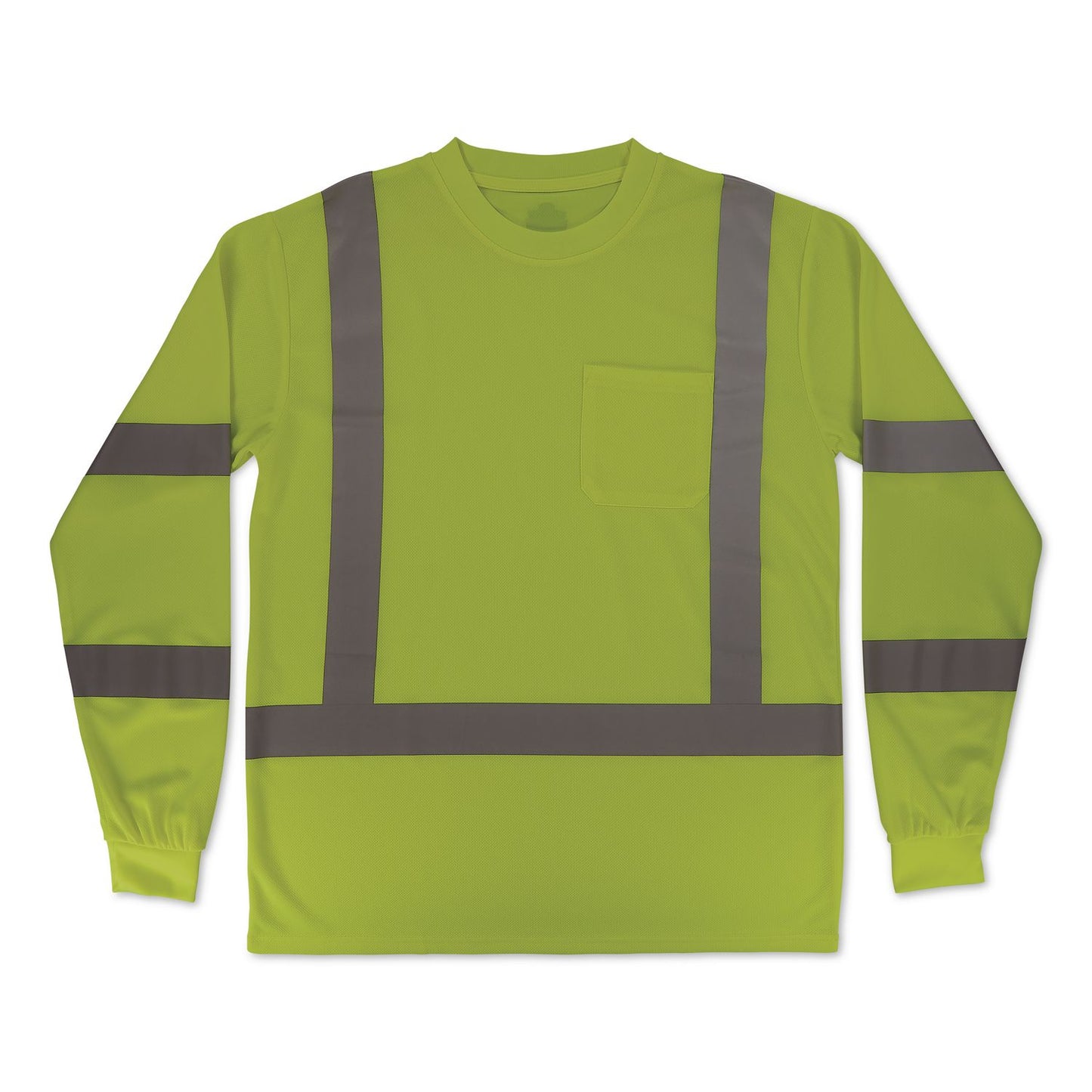 GloWear 8368 Class 3 Essential Hi-Vis Long Sleeve T-Shirt, 2X-Large, Lime