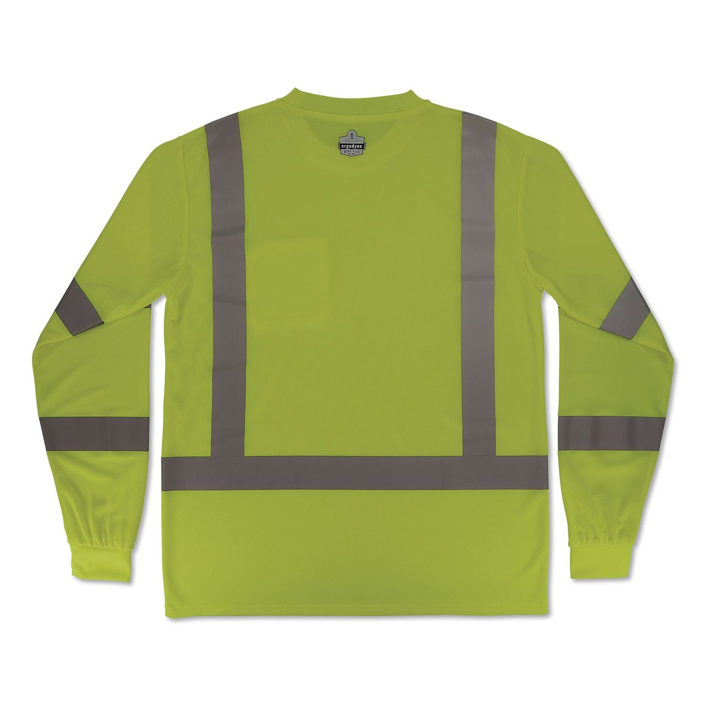 GloWear 8368 Class 3 Essential Hi-Vis Long Sleeve T-Shirt, 3X-Large, Lime